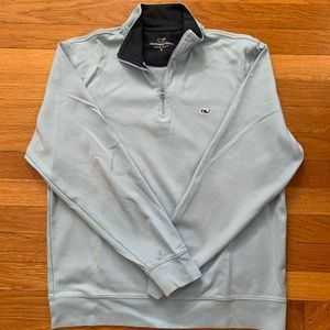 Vineyard vines 1/4 zip baby blue pullover